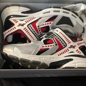 Stylish Athletic Shoes - Red, Black, and White